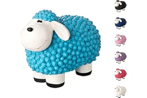 VERDOBA Mouton en résine, Statue Animal Jardin, Animaux Exterieur Jardin, Déco Jardin Animaux, Decoration Exterieur Jardin Statue (Bleu Pastel)
