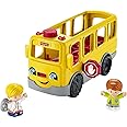 Fisher-Price HJN36 Little People School Bus - Multilingual Version Push On Toy with Music for Toddlers and Preschool Children from 1 Year