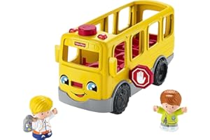 Fisher-Price HJN36 - Little People Scuolabus, versione multilingue, giocattolo con musica per bambini e bambini in età prescolare a partire da 1 anno