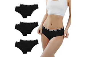 Desanlapi Mutande Ragazza Adolescenti in Cotone Morbidi Vita Media Slip Bambina Elasticizzato Intimo 8-18 Anni Pacco da 6