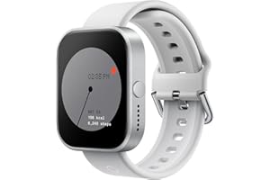 CMF by Nothing Watch Pro Smartwatch z wyświetlaczem AMOLED 1,96", śledzeniem aktywności, wbudowanym wielosystemowym GPS, połączeniami Bluetooth z AI noise reduction i pracą do 13 dni - Srebro