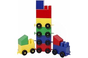 Italveneta Didattica - Mattoni Educativi Mix Modelli, Set da 55 Pezzi in Plastica Morbida, Vari Colori e Forme, Ideale per Sviluppo Cognitivo e creatività, Adatto a Bambini da 3 Mesi ai 10 Anni