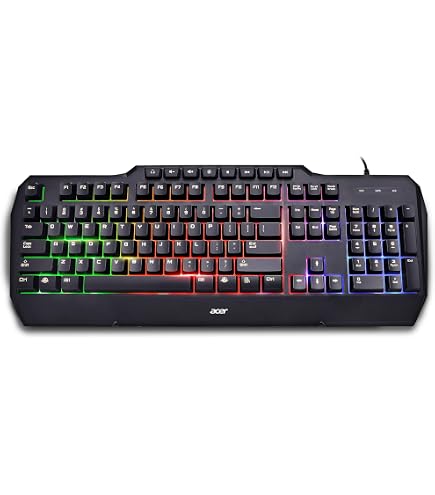 Rii RK100+ Tastiera per gaming PC, tastiera PS4, USB, tastiera retroilluminata a LED, ideale per videogiochi, ufficio (layout tedesco