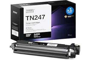 Timink Toner TN247 TN-243CMYK Toner Value Pack Compatible for Brother TN243 DCP-L3550CDW HL-L3230CDW HL-L3210CW MFC-L3750CDW HL-L3270CDW MFC-L3770CDW DCP-L3510CDW MFC-L3710CW Ink Cartridges (1 Black)