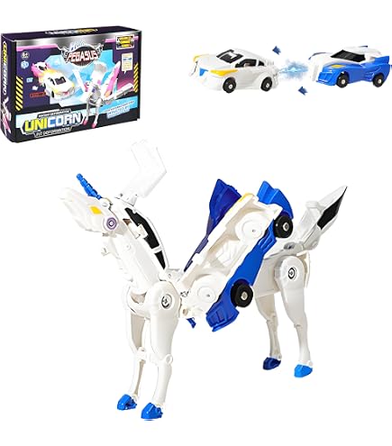 Felly Robocrash Drago Transformers Macchina Giocattoli, 2 pezzi Auto Robot Giochi Bambini Bambino Bambina 2 3 4 5 6 anni, Giocattolo Regalo per Ragazzi Ragazze