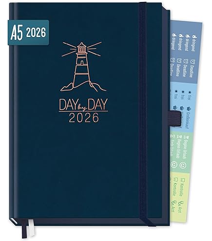 Häfft Organizer Day By Day 2025 A5 - Tageskalender Mit Korkcover