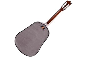 ALBA GUITAR BEADS Alba GB Dust Cover - Envoltura protectora para guitarras clásicas, funda de terciopelo para guitarras acústicas y eléctricas, Gris