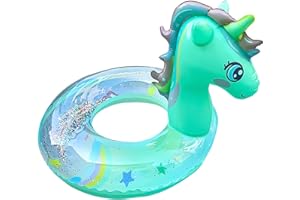JUNBAOYYDS Flotante de Unicornio, Anillo de Natación, Unicornios Flotador Anillo de Natación PVC, Hinchable Anillo de Natación, Adecuado para la Piscina Playa Verano para Niños y Adultos