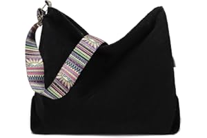 Makukke Bolso bandolera para mujer, bolso de pana grande, bolso de la compra, bolso cruzado, informal, para escuela, oficina, trabajo, viajes, excursiones, compras
