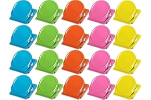 Lostwry Clip Magnético para Nevera, 20 Piezas Magnéticos Fuertes para Nevera Clips Magnéticos Clips Magnéticos de Colores Tablón de Anuncios, Nevera, Fotos, Notas, Hogar, Oficina, Imanes