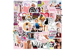 FOCRI 100 adesivi femministi, Bulk Women's Libbers Equal Rights Indie Mirror Stickers Packs per bottiglie d'acqua, laptop, biciclette, vinile, waterproof Girl Power Decals for Women Girls Power