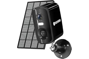 YESYAMO 2K Caméra Surveillance WiFi Exterieure sans Fil Solaire, Camera Batterie Exterieure, Vision Nocturne Couleur, Audio Bidirectionnel, AI & PIR Détection Mouvement, Alexa/IP66