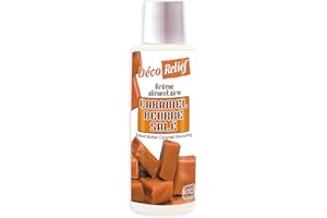 Déco Relief - Arôme Liquide Caramel Beurre Salé 125 ml - Arôme Alimentaire Pâtisserie & Yaourtière - Pour Gâteaux, Pâtisseries, Yaourts - Arôme Concentré - ARO87.