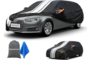 Cowtcver Autoabdeckung Wasserdicht Atmungsaktiv Passend für 2004-2025 Audi A4 Avant, Vollgarage Autoplane für Sonne Regen Staub Schutz, Auto Abdeckplane Abdeckung.