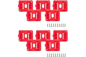 BODYA Lot de 10 supports de batterie rouges pour batterie Milwaukee M18 18 V