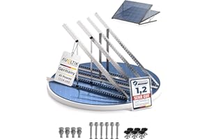 Avoltik Lot de 2 supports de centrale électrique de balcon (jusqu'à 114 cm) I Support pour 2 panneaux solaires I Réglable de 0 à 90° I Idéal pour toit, balcon et sol
