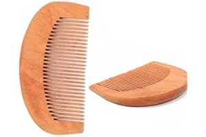 GRIDS LONDON LTD 2 Wooden Hair Combs Massage Small Style Anti-Static Pocket Green Men Women Head Hair Moustache Beard Sideburns Travel Palm