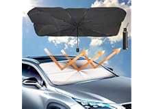 SCIENISH Car Umbrella Sun Shade Cover, Foldable Sun Shades Car for Windshield Parasol to Keep Your Vehicle Cool and Damage Fr