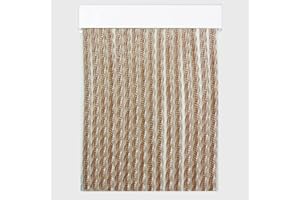 Cortinas - Tenda in corda per esterni, in plastica PVC e barra in alluminio, ideale per terrazze e verande, anti-mosche, arancione, 210 x 90 cm