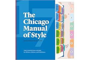 TINGYI Registerkarten für das Chicago Manual of Style 2023 17. Edition, 56 reißfeste, transparente, farbcodierte laminierte Tabs mit Richtlinien, 54 wichtige Registerkarten (Buch nicht im Lieferumfang