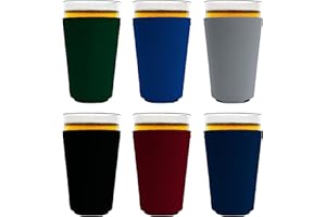 Coolie Junction Blank Neoprene Collapsible Pint Glass Coolie (6, Various)