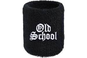 EXPRESS-STICKEREI Bandeau Anti-Transpiration pour Homme avec Broderie Old School Absorbant, en éponge Noire, Cadeau pour Les Festivals de Hard Rock et de Rockabilly