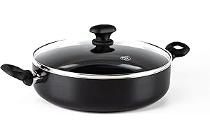 GreenChef Diamond Poêle à Sauteuse Antiadhésive en Céramique Saine de 28 cm/4,3 L avec Deux Poignées et Couvercle, Fête des Mères, Sans PFAS, Induction, Va au four jusqu'à 160˚C, Lave-Vaisselle, Noir