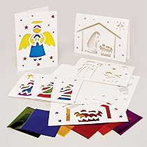 FX849 KIT PER Biglietti Di Natale in Vetro Colorato - Confezione Da