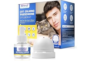 Vinimay Cat Calming Plug in, Calming Diffuser for Cats, Calming Pheromone Diffuser, Reduces Anxiety & Stress Scratching and Other Problematic Behaviors, 1 Diffuser & 1 Refill(48ml)