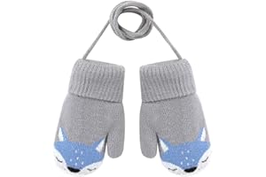 AIDIER Baby Jungen Mädchen Winter Strickhandschuhe Warme Fleece-Gefütterte Handschuhe für Kinder 0-3 Jahre