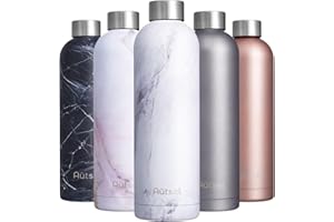 Autsel Stainless Steel Water Bottle 750ml Double Walled Vacuum Insulated Water Bottle Metal Leak-Proof Reusable Sports Flask Bottle BPA Free