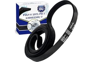 Correa Secadora Poly-V 1971 PH 7 con Código Original 136603300/7 1366033007 para Electrolux para AEG 00416582 416582 para Bosch para Siemens - MADE IN EU - Garantía de 10 Años - MONTERAL