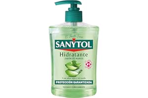 Sanytol - Jabón de Manos Hidratante, Protege, Limpia e Hidrata, con Aloe Vera y Té Verde - 500 ml
