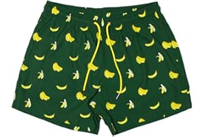 Roits Bañador Hombre Estampado con Dibujos - Traje de Baño de Secado Rápido Playa y Piscina