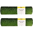 simpahome 2 x Quality Non Fade Artificial Grass Pile Roll - 2m x 1m / 6.6ft x 3.3ft - 30mm Pile Height - Astro Turf Fake Lawn - Tested Extreme Weather Conditions.