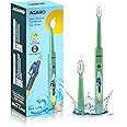 AGARO REX Lite Sonic Electric Kids Toothbrush with 3 Brushing Modes, 19000 Strokes per minute, Dupont Soft Nylon Bristles, Rechargeable Battery, Power Tooth Brush, Repleacble Heads