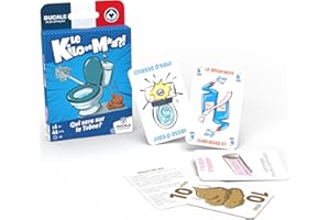 La Ducale - Kilo de Merde Junior -Jeu de Cartes Enfant et Famille - 3 à 10 Joueurs - Dès 6 Ans, Bleu, Blanc