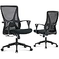 Daqian Office Chair Ergonomic Home Office Chair Computer Desk Chairs with Lumbar Support Breathable Mesh Executive Swivel Chair,Black