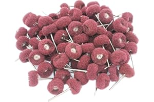 WOOPIN Fine Abrasive Wheel Brush Polishing Buffing Wheels Sanding Rust Remove Rotary Tools Accessories 2.35 MM Mandrel (80)