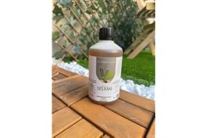 Les Huileries du Sahel Huile de sésame pure et naturelle – pressée à froid – visage, corps, cheveux et massage – riche en vitamine E et antioxydants – usage cosmétique (500
