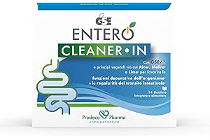Prodeco Pharma GSE ENTERO CLEANER-IN 14 Buste- Integratore Alimentare con Aloe, Malva, Lime per Favorire Le Funzioni Depurative e Regolarità Intestino