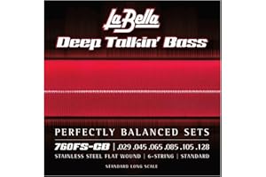 La Bella Deep Talkin’ Bass 6-string Stainless Steel Fltwnd 29-128