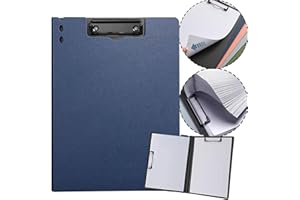 Portablocco A4, HAIYUU Cartelline Portadocumenti con Copertina Raccoglitore in Plastica Foldover Clip Boards Cartelline Porta Documenti Faldone Portablocco A4 per Scuola Industria Ufficio