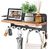 Sleutelrek Met Plank Houten Wand Organizer - 5 Sleutelhaken Sleutelhouder Vintage Sleutelbord Sleutel Organizer Briefhouder Sleutel Opslag