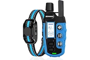 BEOANKIT Collar de Adiestramiento para Perros,Collar Recargable con Rango de Control Manual 2600 Metros, 3 Modos de Adiestramiento Efectivos Sonido/Vibración/Fuerte Vibración,Resistente al Agua IP67