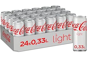 ‎COCA-COLA Coca-Cola Light Taste - mit originalem Coca-Cola-Geschmack - ohne Kalorien - erfrischendes Softgetränk in coolen Einweg Dosen (24 x 330 ml)
