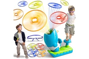 Ci Vetch Outdoor Game Toys for Kids Ages 3-5 4-8, Flying Disc Launcher Outdoor Toys with Goggles Gifts for 3 4 5 6 7 8 Year Old Boys Kids, Ideas Outside Outdoor Toys for Kids Boys