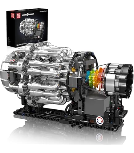 Mould King 10130 Modell di costruzione tecnica per motore, set di mattoncini da costruzione per adulti, MOC motore a benzina come giocattolo/regalo/pezzi da collezione (2718 pezzi