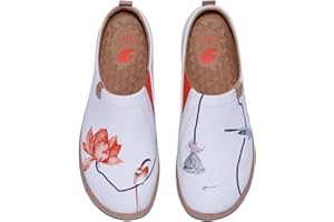 UIN Femme Floral Série Peinture Plat Mocassins Chaussures Espadrilles Marcher Chaussures Confortables