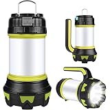 Lanterne Camping LED EULOCA 1200lm - Éclairage Étanche 4 Modes - Pour Randonnée, Pêche, Urgence